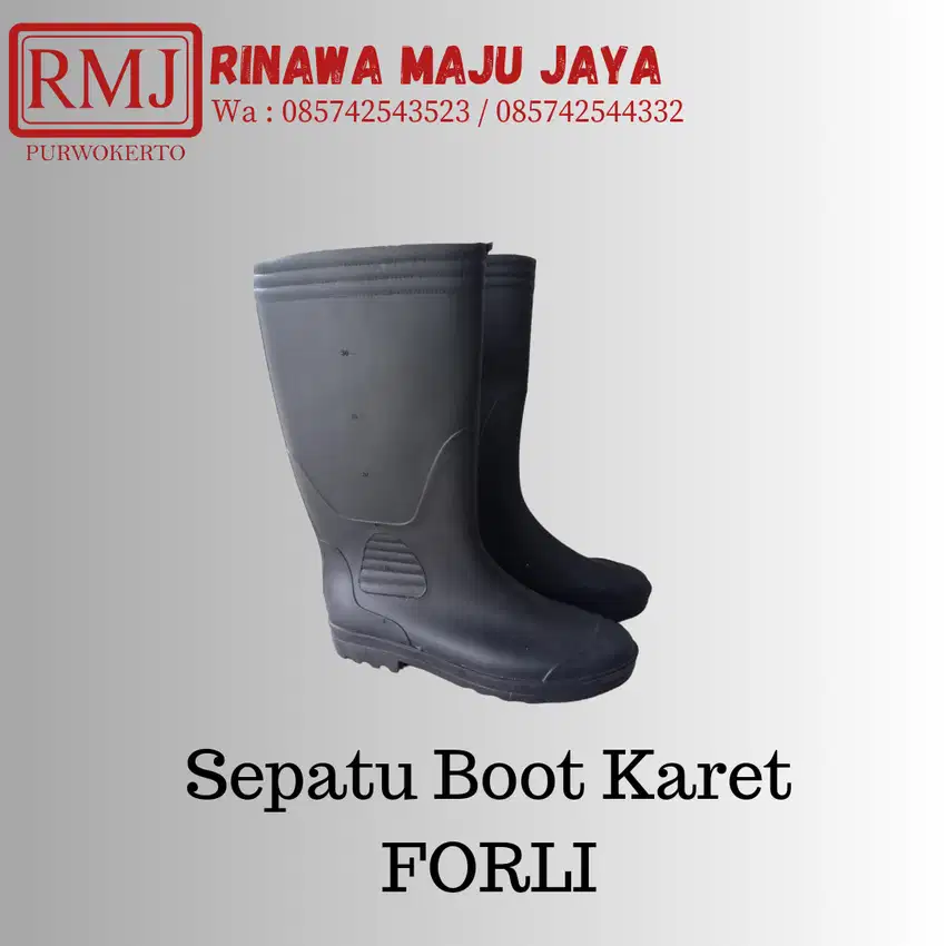 Sepatu Boot Forli / Sepatu Boot Karet Hitam