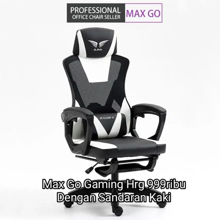 Kursi Gaming/Kantor Max Go Dengan Sandaran Kaki