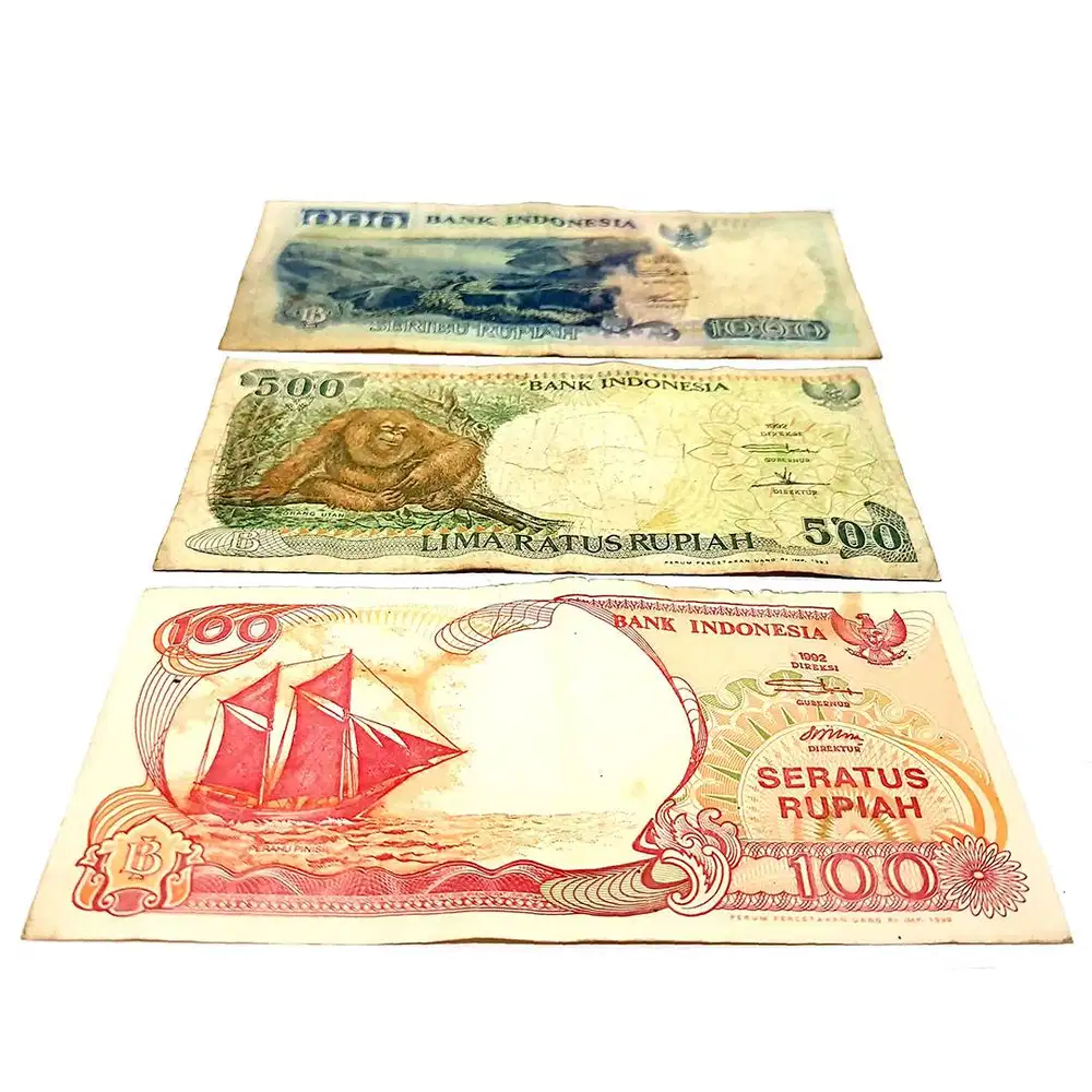 Uang Kertas 100 Seratus 500 Lima Ratus 1000 Seribu Kuno Rp Rupiah Lama