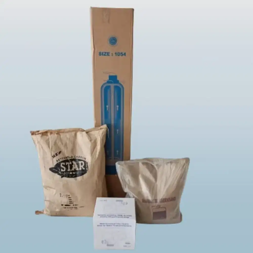 TABUNG FILTER AIR FRP SATU PAKET 1054 BERIKUT TUTU FILTER OTOMATIS