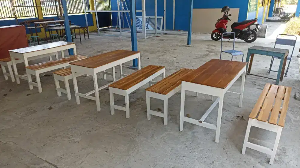 Meja kursi warkop murah full kayu jati