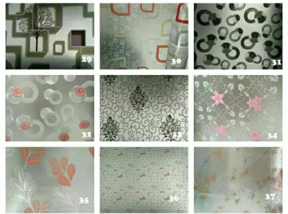 sticker kaca film motif unik