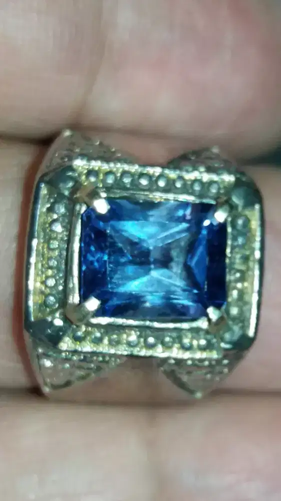 Jual Batu Cincin Light Vivied Blue Sapphire CuttMixed Beautiful Good