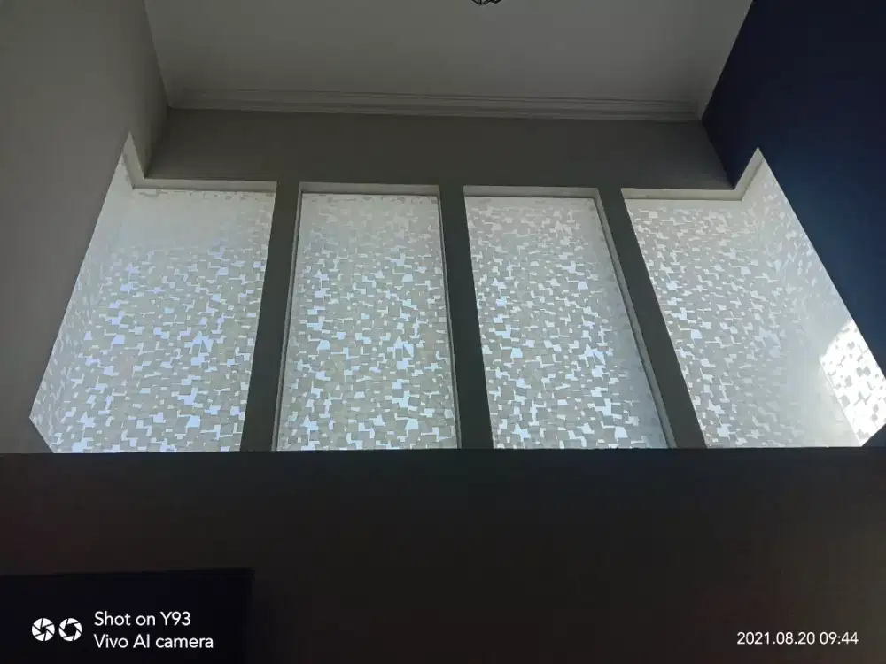 Stiker kaca film sanblas motif o