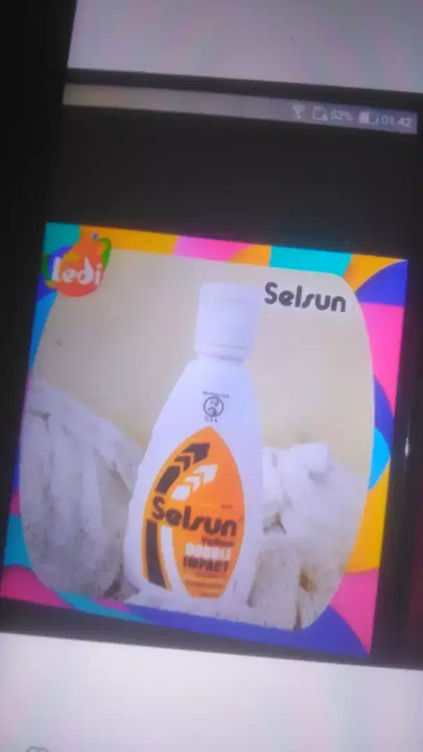 Selsun shampoo yellow double impact 50 ml menghilangkan ketombe rambut