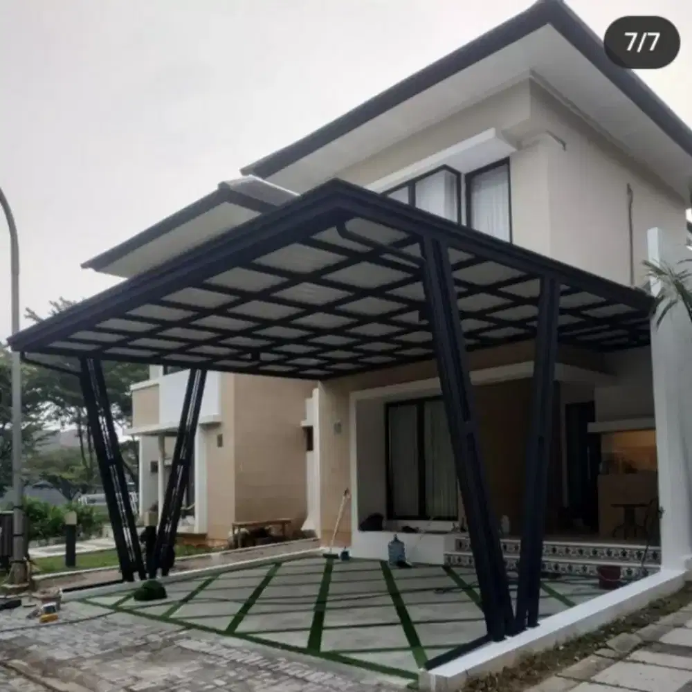 Kanopi besi holo 4×6 dan 4×6 alderon