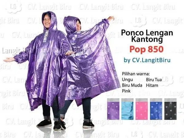 Jas Hujan Ponco Pop Plus Magic Pocket Plevia 850 Poncho Motor Unisex