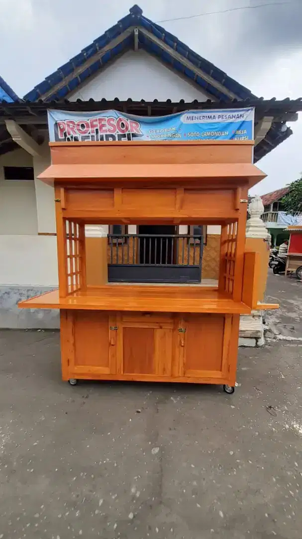 Gerobak angkringan Jepang booth custom / gerobak wedangan kekinian