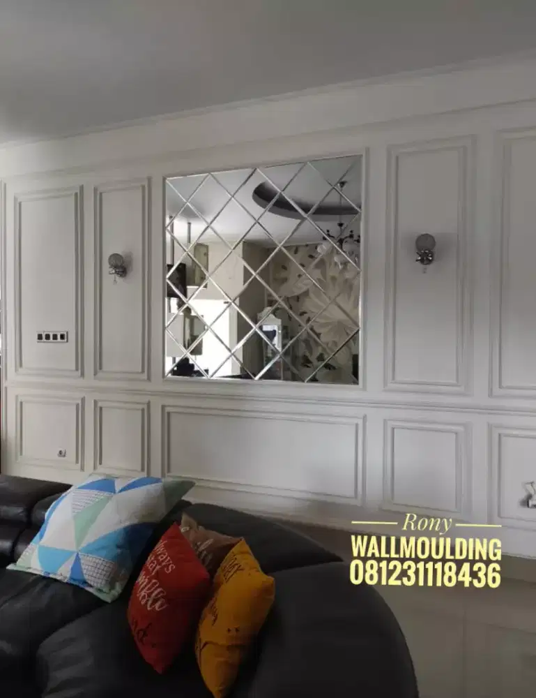 Wallmoulding , cermin bevel & wallpaoer