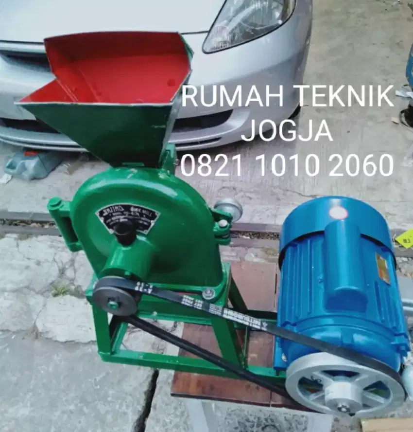 (RUMAH TEKNIK JOGJA)mesin giling merica (bubuk)+dinamo 1hp