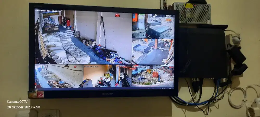 Paket 4 chanel ip camera hikvision 2mp free monitor