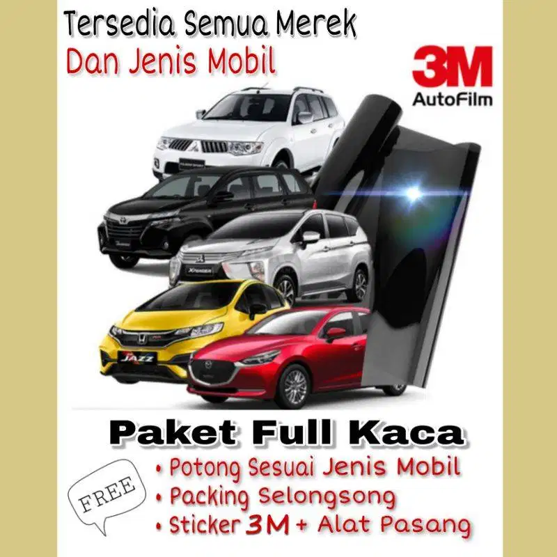 KACA FILM MOBIL MERK 3M Auto film GARANSI 5 TAHUN FULL BODY