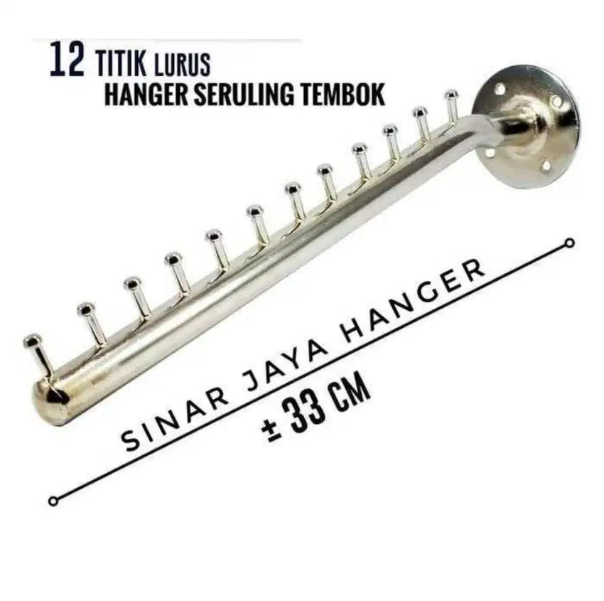 Gantungan Hanger dinding tembok 12 titik Gantungan baju