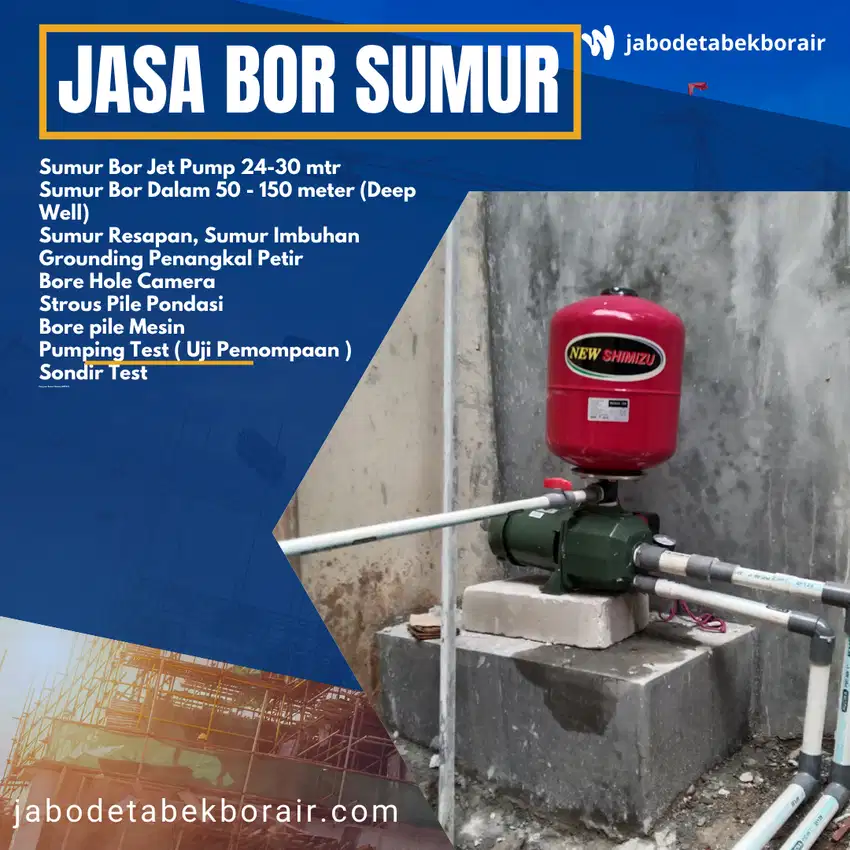 Pembuatan Sumur Bor Jet Pump