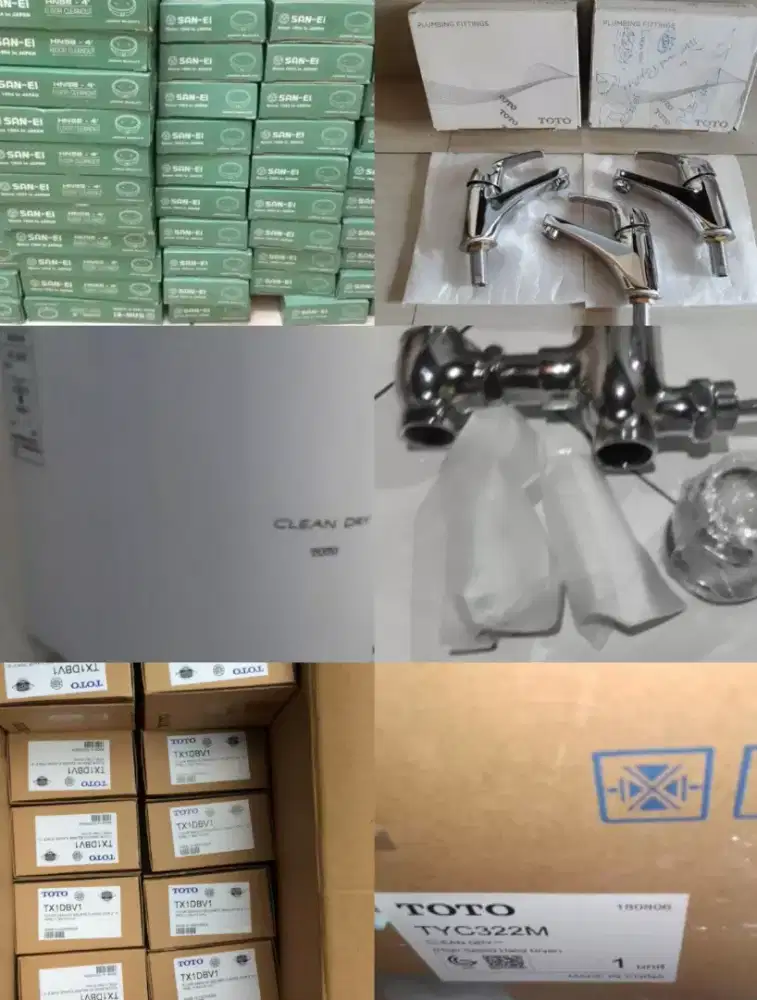 Jual beli kran toto valve kitz plumbing sisa proyek