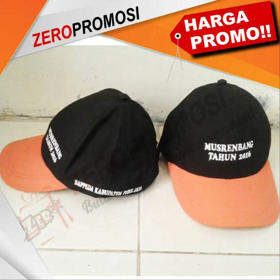 Topi untuk souvenir berbahan kain kanvas