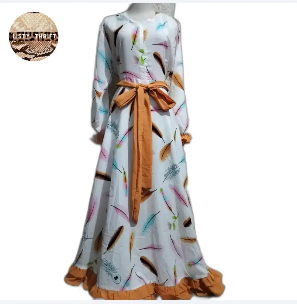 Gamis Baru Motif Bulu