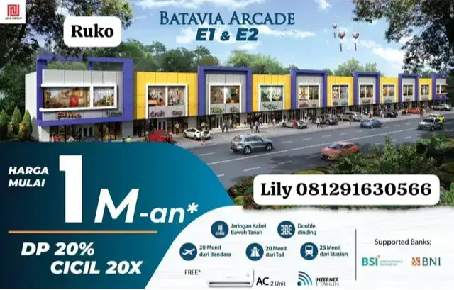 Ruko dijual batavia arcade grand Batavia 2