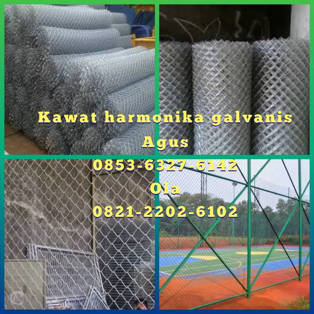 Kawat Harmonika Galavanis 3 mm lubang 50 mm