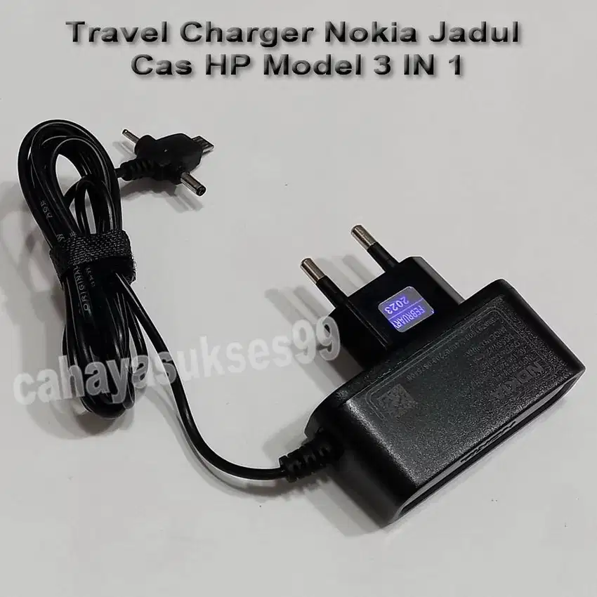 Charger Handphone Vintage Cas HP Aksesoris Ponsel Nokia Jadul 3 in 1