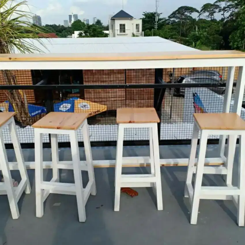 Meja Kursi Cafe bahan Jati Belanda