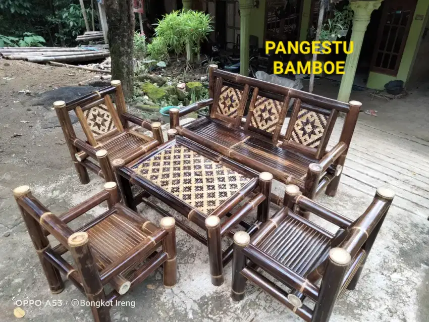 Kursi Bambu set