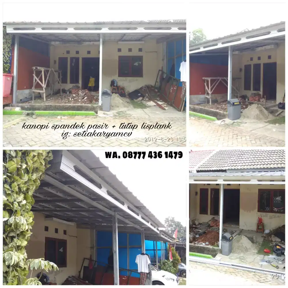 Kanopi Baja Ringan untuk Carport Gudang Steam Motor