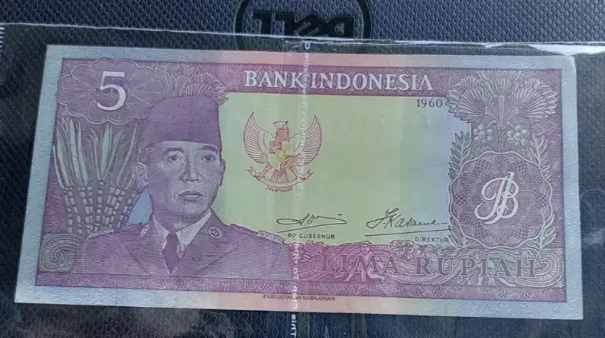 Uang Kuno Indonesia 5 Rupiah Soekarno