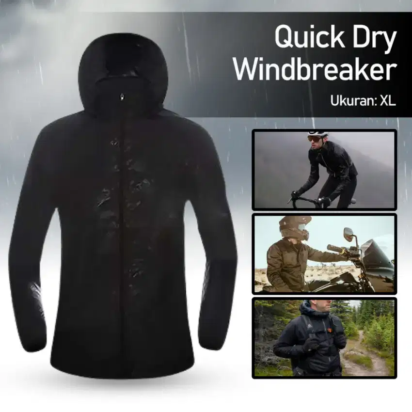 Lenthimen jaket olahraga quick dry windbreaker