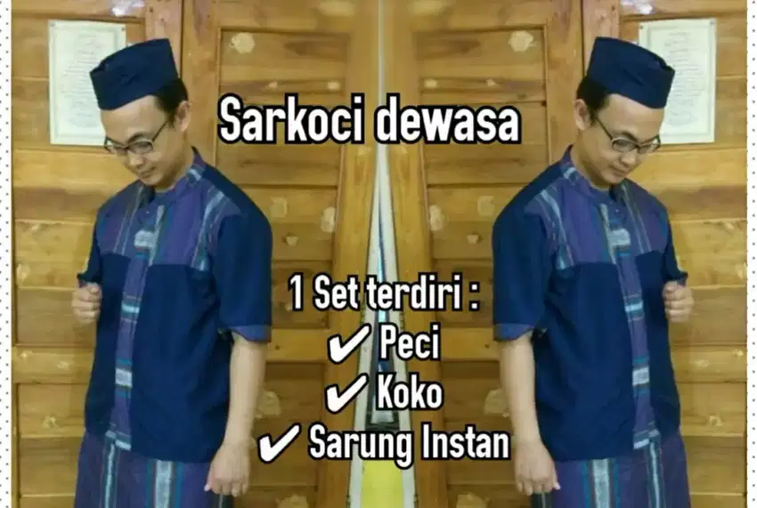 SARKOCI (Sarung Koko Peci) Satu Set Harga Murahhhh