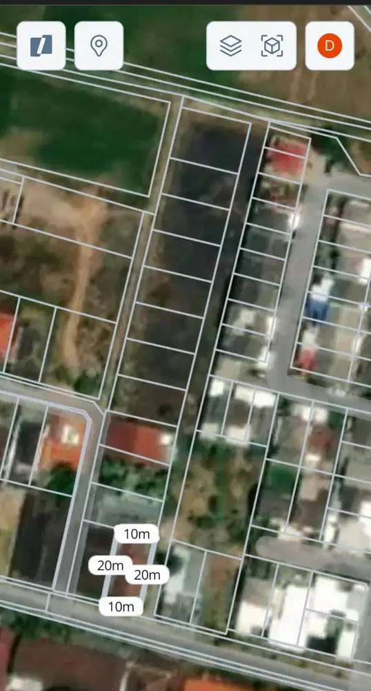 TURUN HARGA.  Tanah 6 Kavling, Total Luas1250 M2. Bisa beli Perkavling