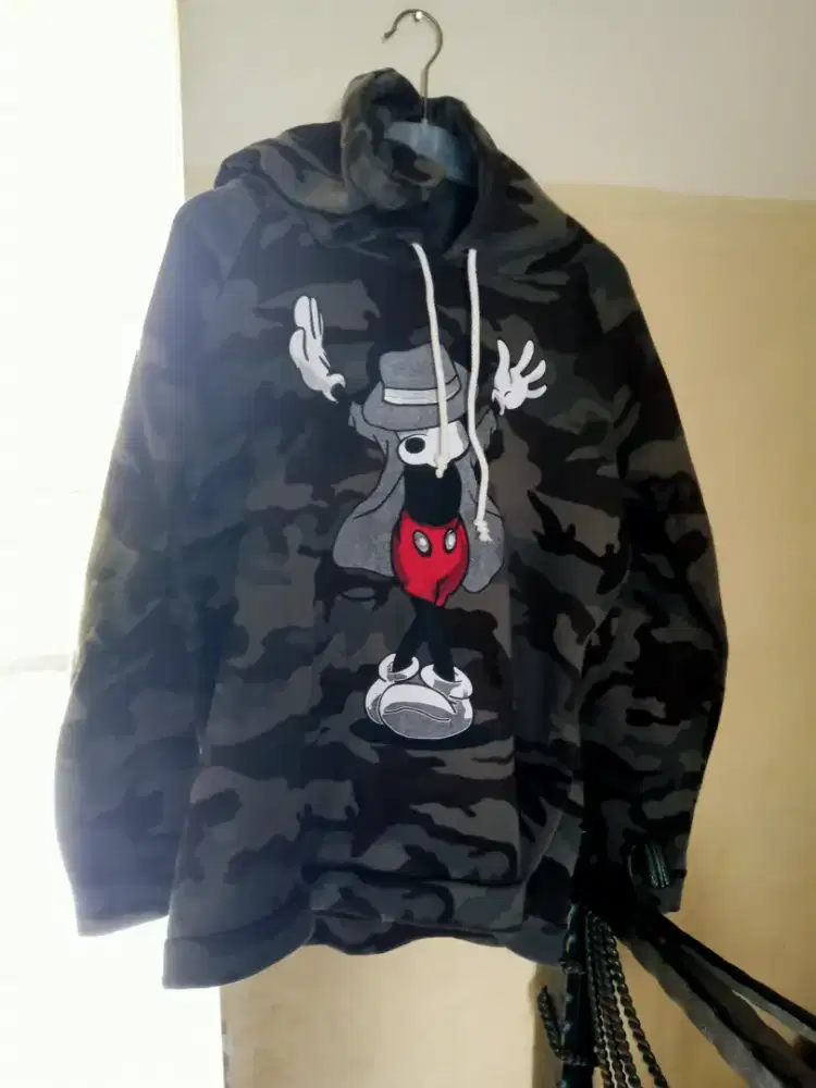 Hoodie camo Mickey size L