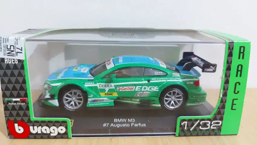 Diecast Bburago BMW M3 #7 Augusto Farfus