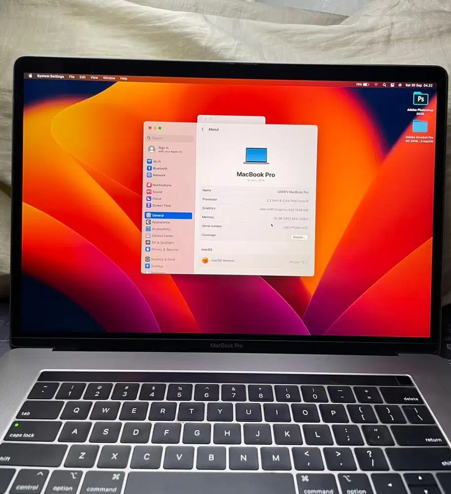 MacBook Pro 2019 i9 100%Normal 16/512GB Dual VGA Touchbar