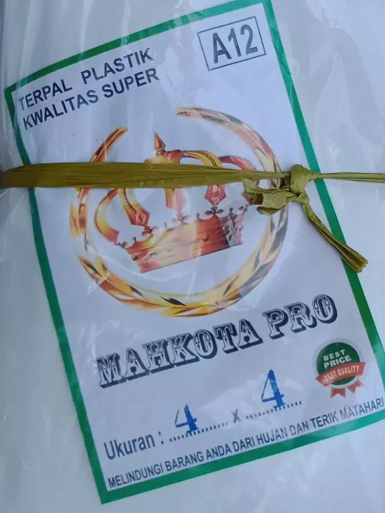 TERPAL PLASTIK PUTIH A12 UKURAN 4X4