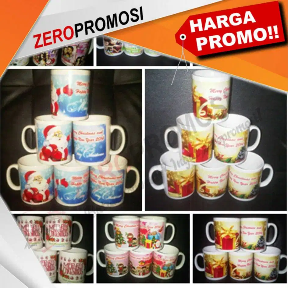 Gelas Natal Santa Kado Souvenir Mug Merry Christmas