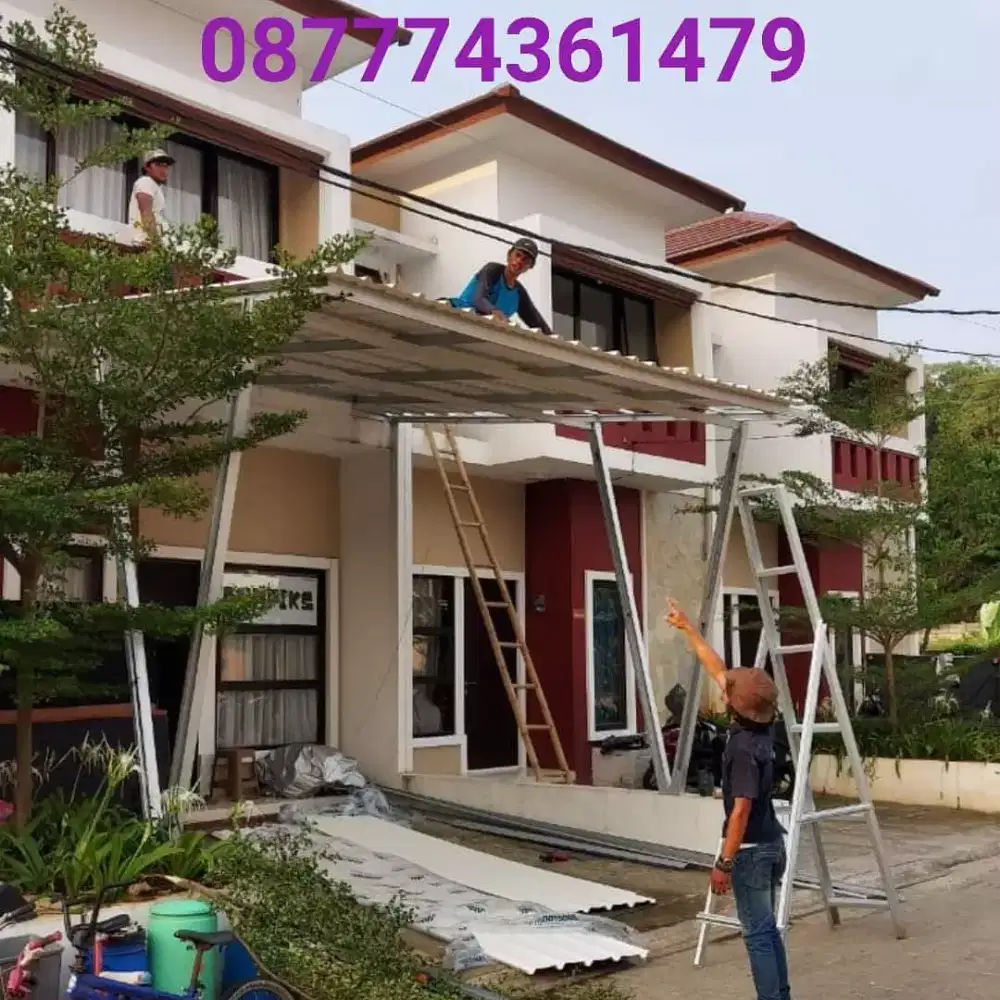 Kanopi Baja Ringan untuk Carport Gudang Steam Motor