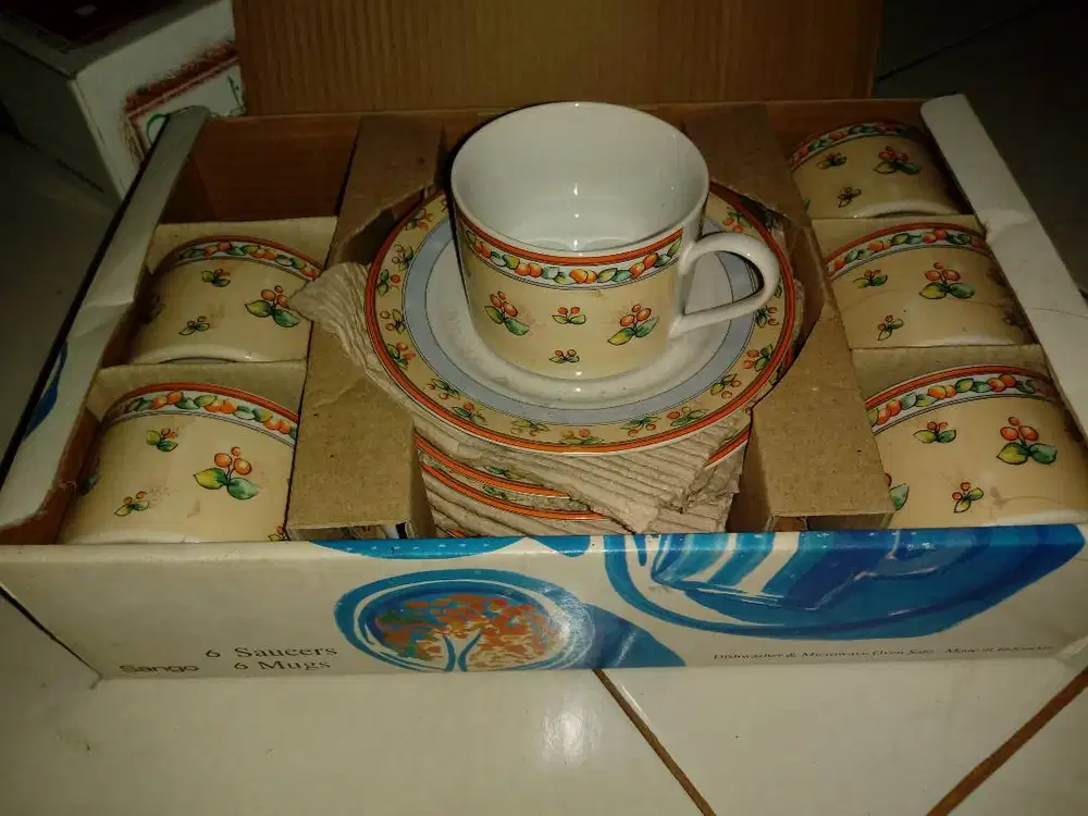 CANGKIR MOTIF merk SANGO ( Cafè ) - GARAGE SALE