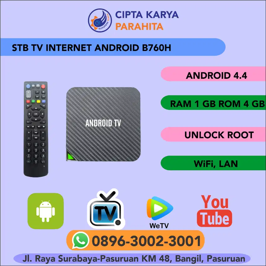 Smart TV Box ZTE B760h Ram 1 Android 4.4