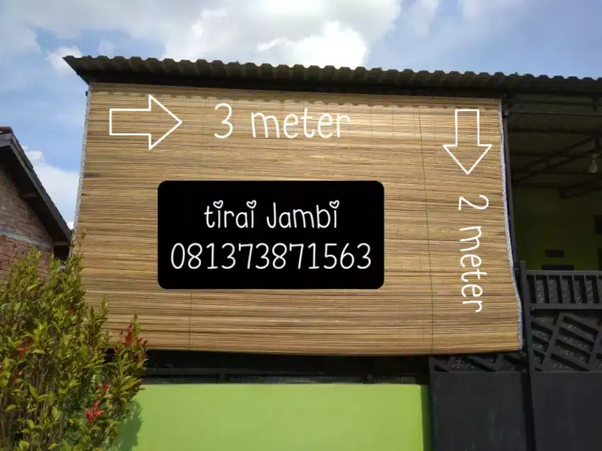 Stok terbatas jarang ada!! Tirai bambu jambi lebar 3 meter