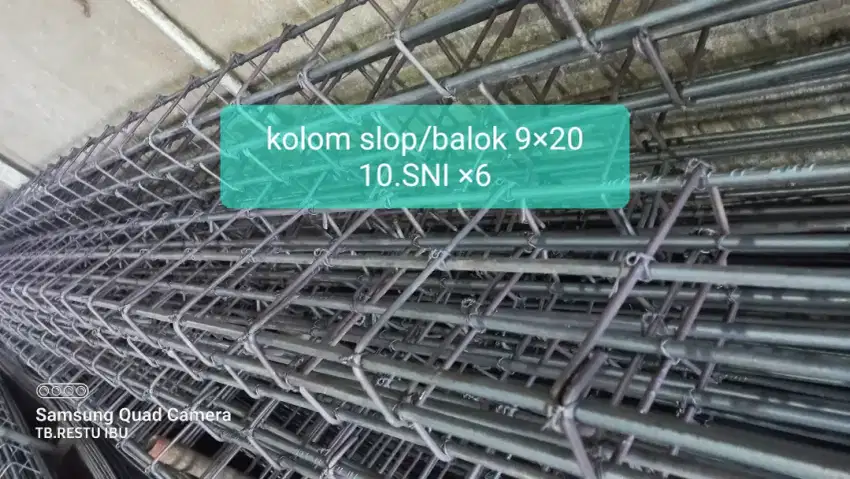 Besi rakitan kolom slop 9×20 10.mm SNI ulir