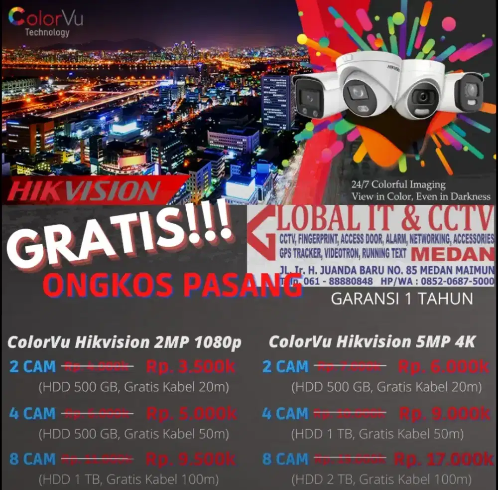 Paket CCTV Hikvision ColorVu