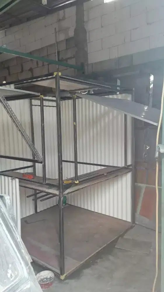 gerobak jualan rangka besi