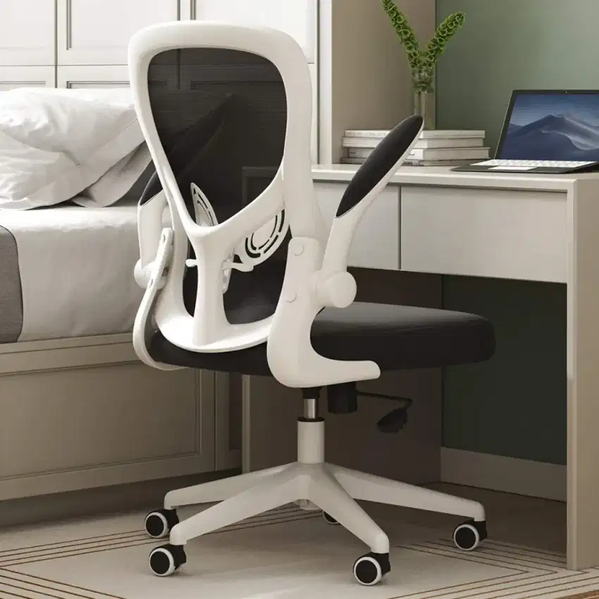 hbada kursi kantor  mesh ergonamic office chair flip-up arms