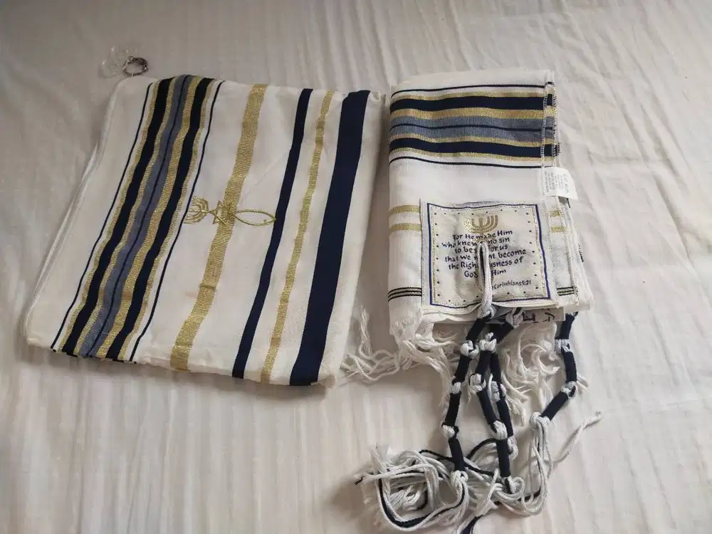 Jual Tallit Israel / Selendang doa Imam YahudiAsli