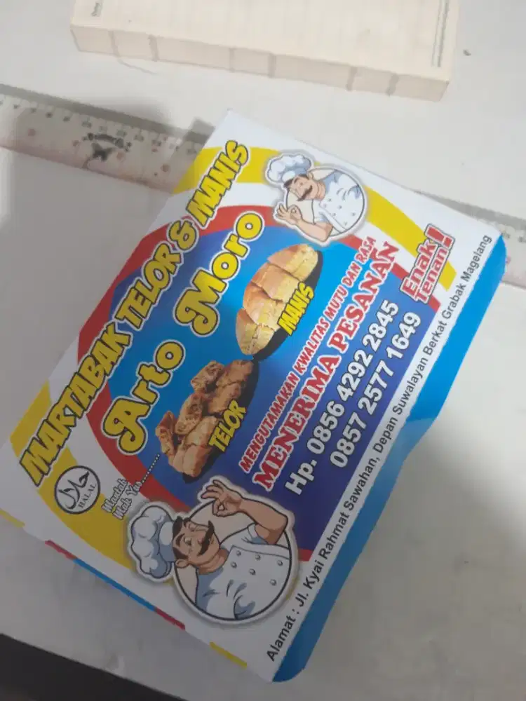 Cetak box martabak dan roti