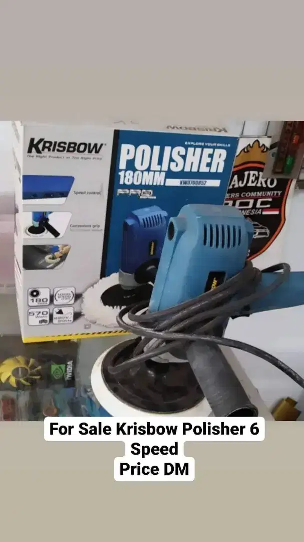 Krisbow polisher 6 speed / alat poles mobil / detailing