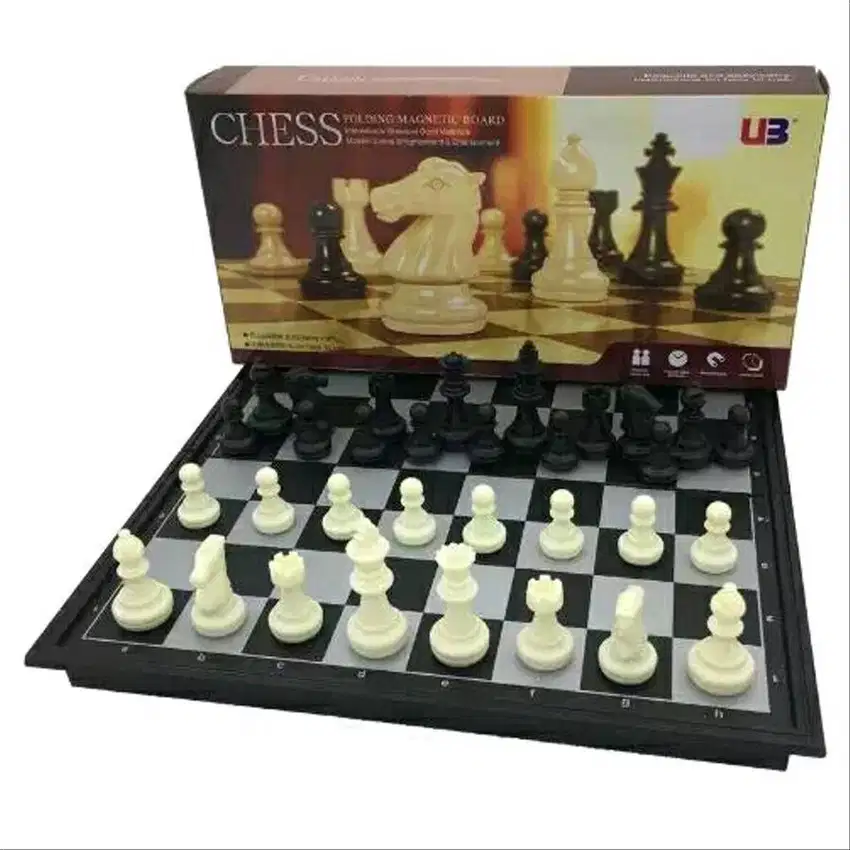 Chess Folding Magnetic Board Mainan Catur Papan Catur 25.5 x 12.5 x 4