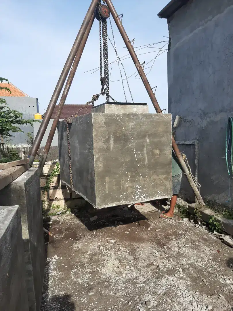 Ground tank tandon air beton tanam cor