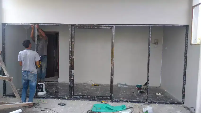 Pintu Aluminium Kaca Partisi Jendela Casement Pintu Geser Jogja